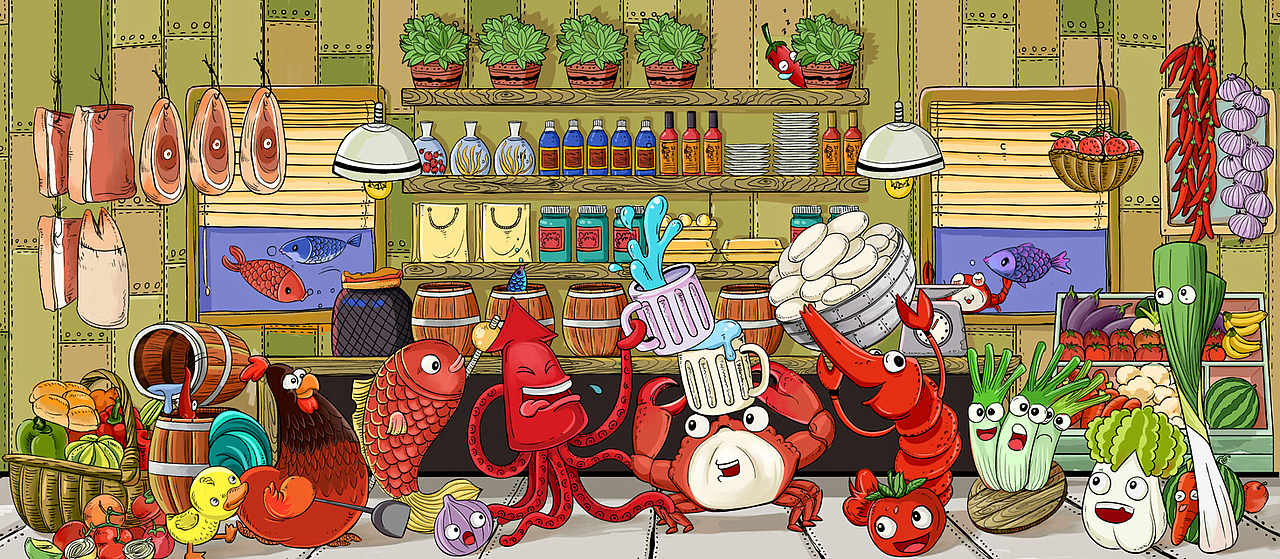 阿里年货节 / 天猫UED / 天猫无忧购 / 手机端插画