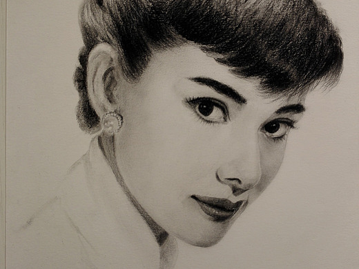 赫本素描 素描赫本 赫本画像