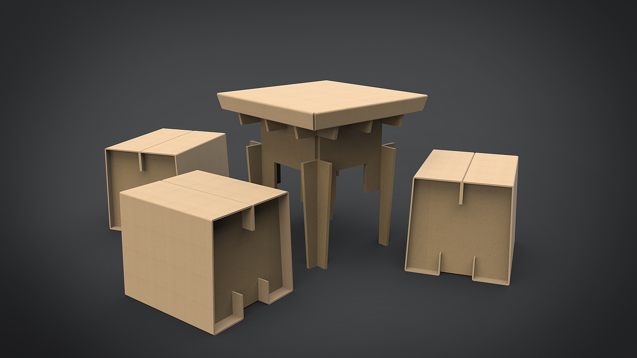 课题研究—《简》纸板家具系列
