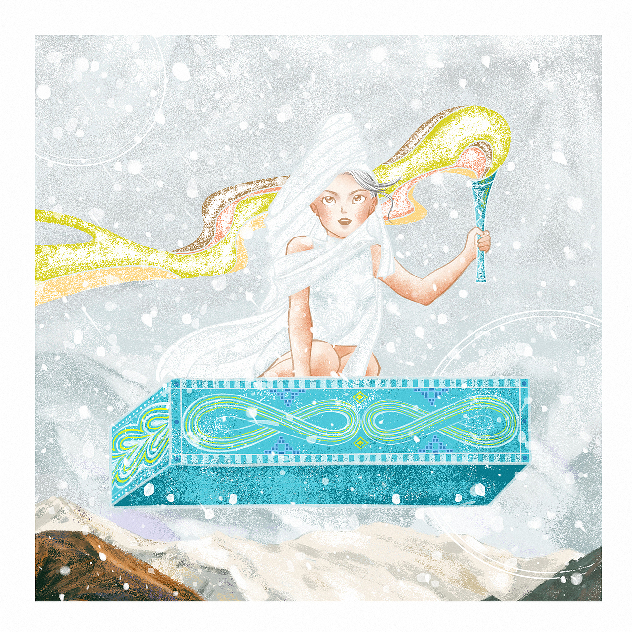 冬之火炬（图ZMjQwNzc3OTAw） - 儿童插画 - 站酷设计师海蒂Heidii原创素材 - 站酷ZCOOL