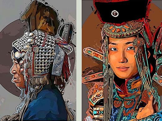 華夏民族風(fēng)采視覺插畫（個(gè)人主頁(yè)-ZNjI0MzE5ODQ=） - 商業(yè)插畫 - 站酷設(shè)計(jì)師中華猛淼原創(chuàng)素材 - 站酷ZCOOL