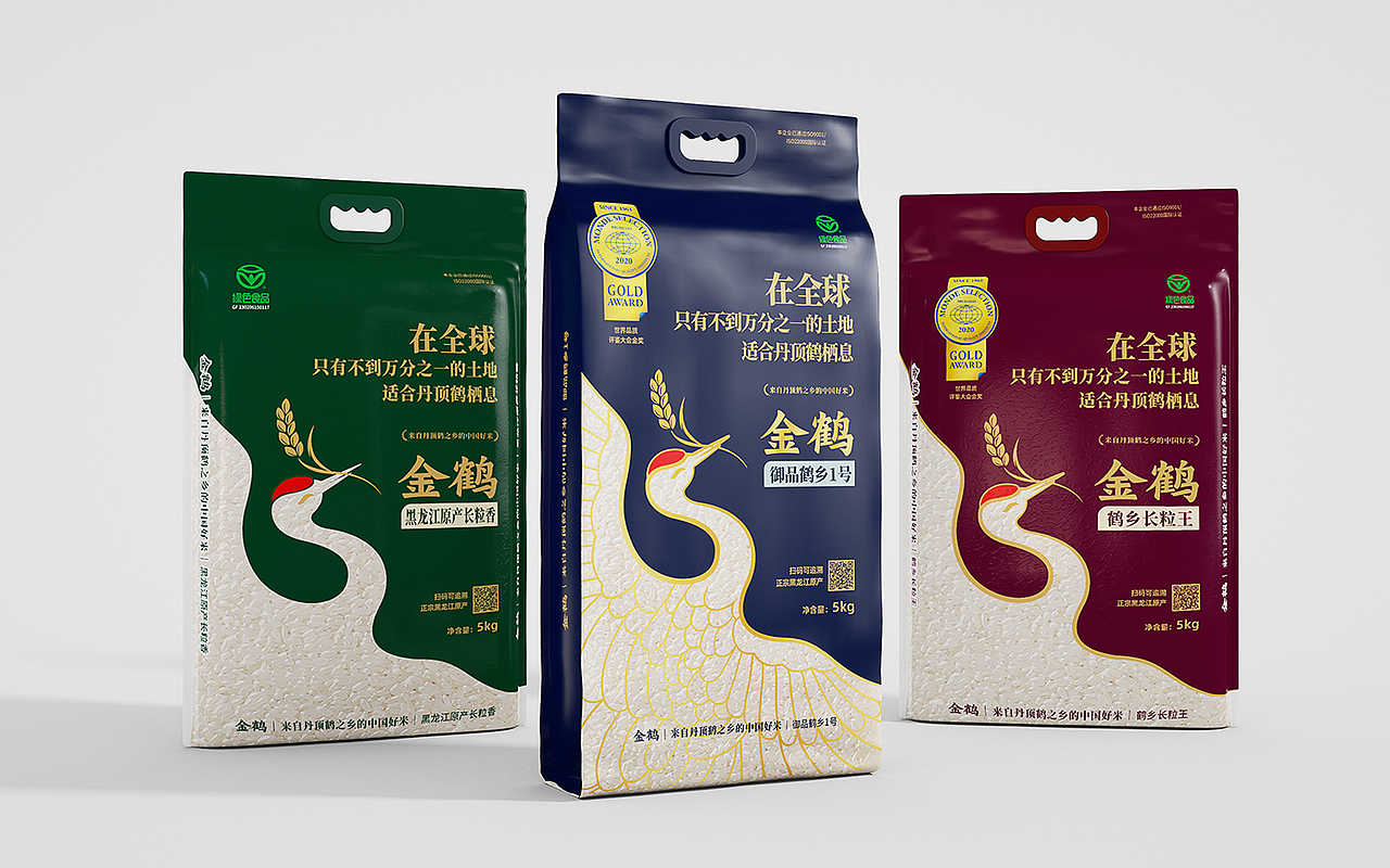 大米包装设计-金鹤大米包装设计-四喜包装设计（图ZMjEyMDU4OTI4） - 包装 - 站酷设计师四喜亮点包装策划原创素材 - 站酷ZCOOL