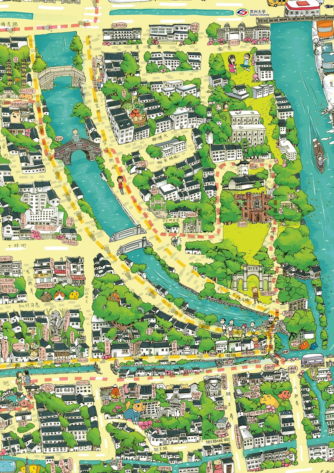 苏州手绘地图
