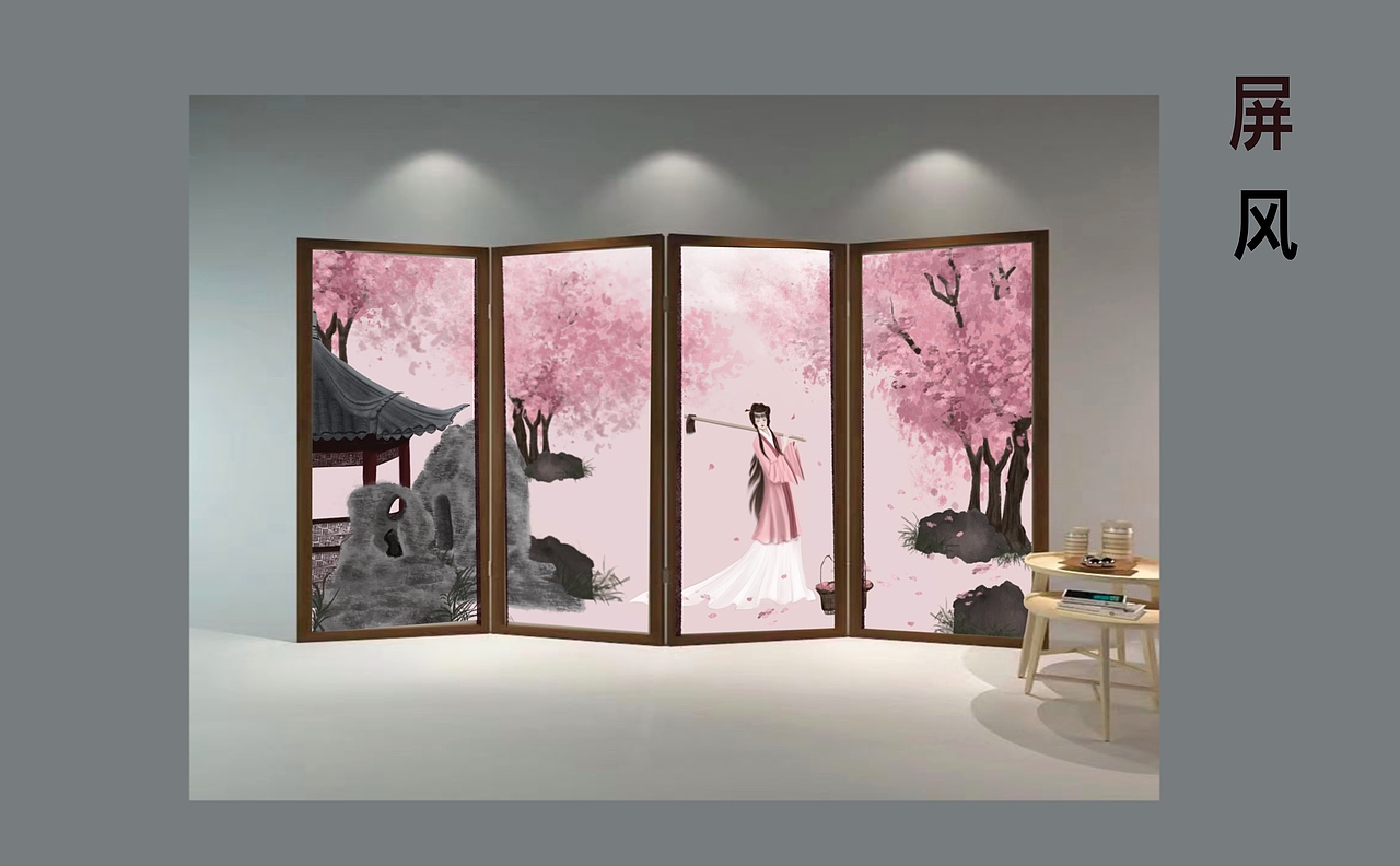 红楼梦-黛玉葬花（图ZMzA2OTQyNTU2） - 商业插画 - 站酷设计师YommyQin原创素材 - 站酷ZCOOL