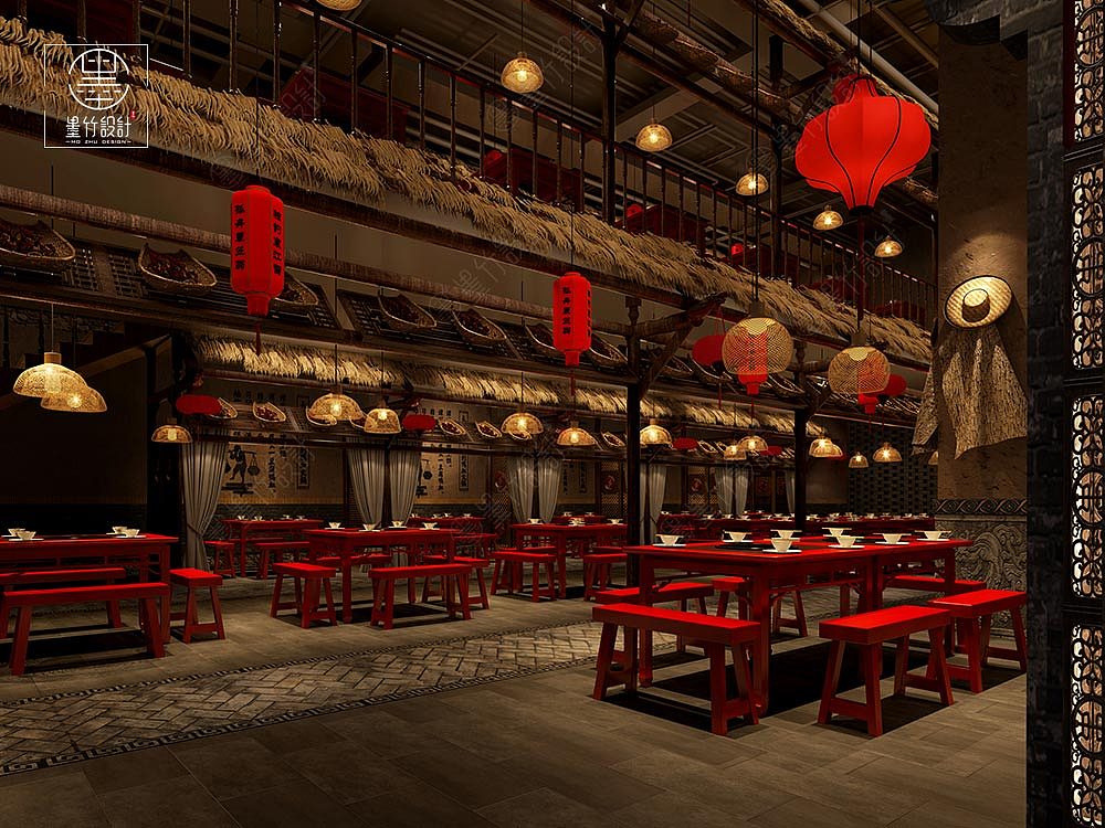 【谭鸭血（深圳店）】贵阳知名连锁火锅店设计公司（图ZMTg5NjI0Nzg4） - 家装设计 - 站酷设计师贵阳餐厅_设计原创素材 - 站酷ZCOOL
