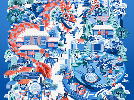 致富小康 福享新春 新年画