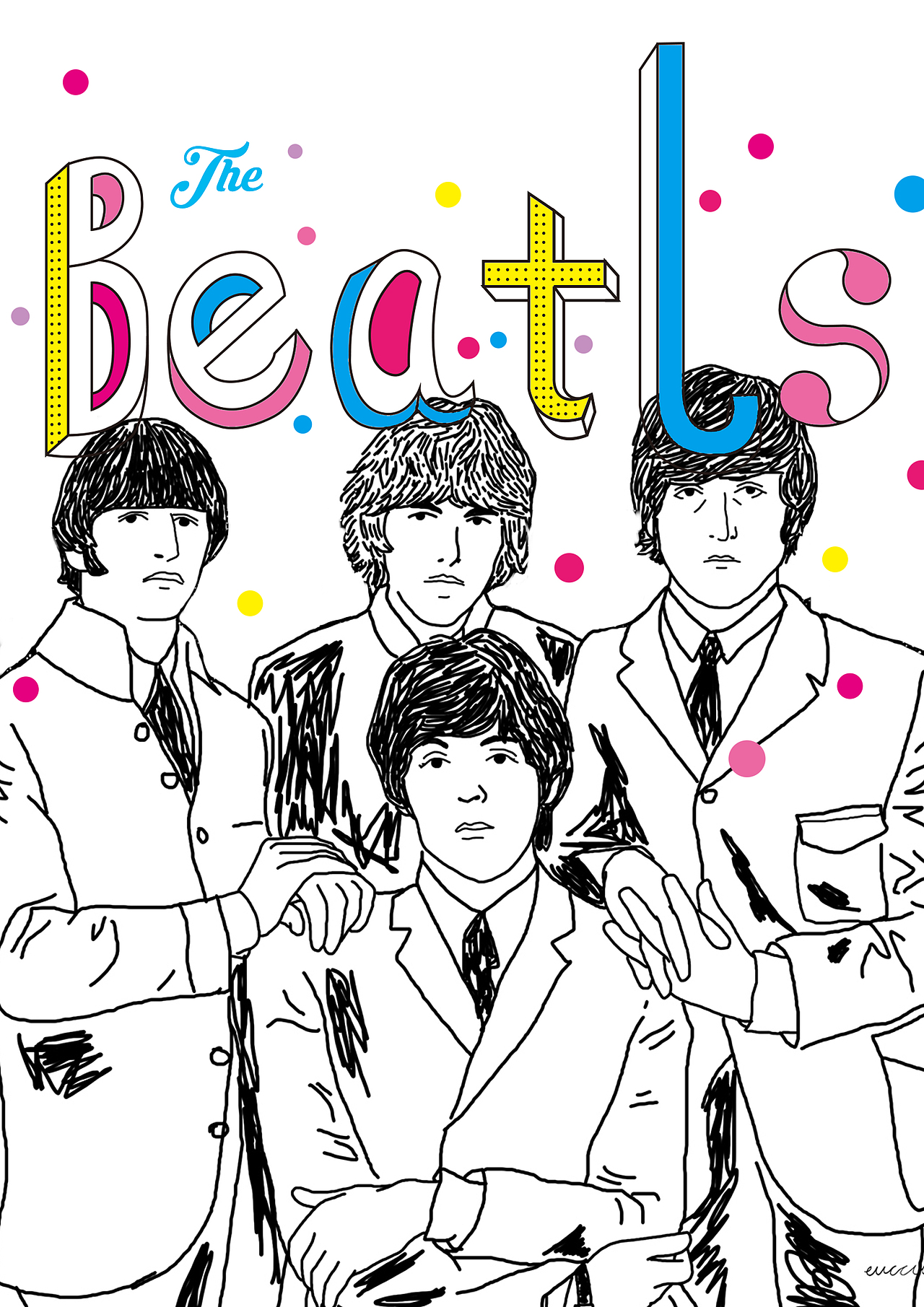 beatles甲壳虫乐队海报设计