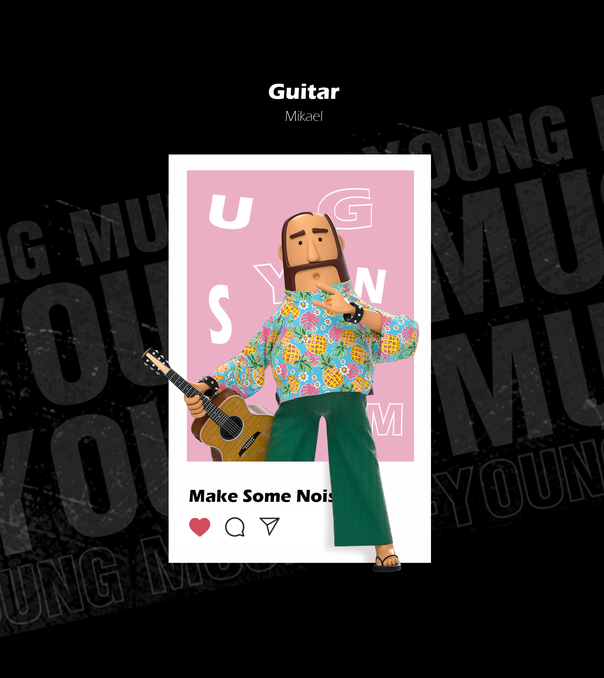 U-YOUNG MUSIC品牌+IP设计（图ZMTgwNzIwOTM2） - IP形象 - 站酷设计师BOOOM本末原创素材 - 站酷ZCOOL