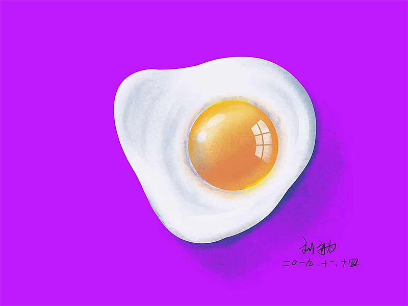 一个有意思的蛋,用PAD手绘临摹