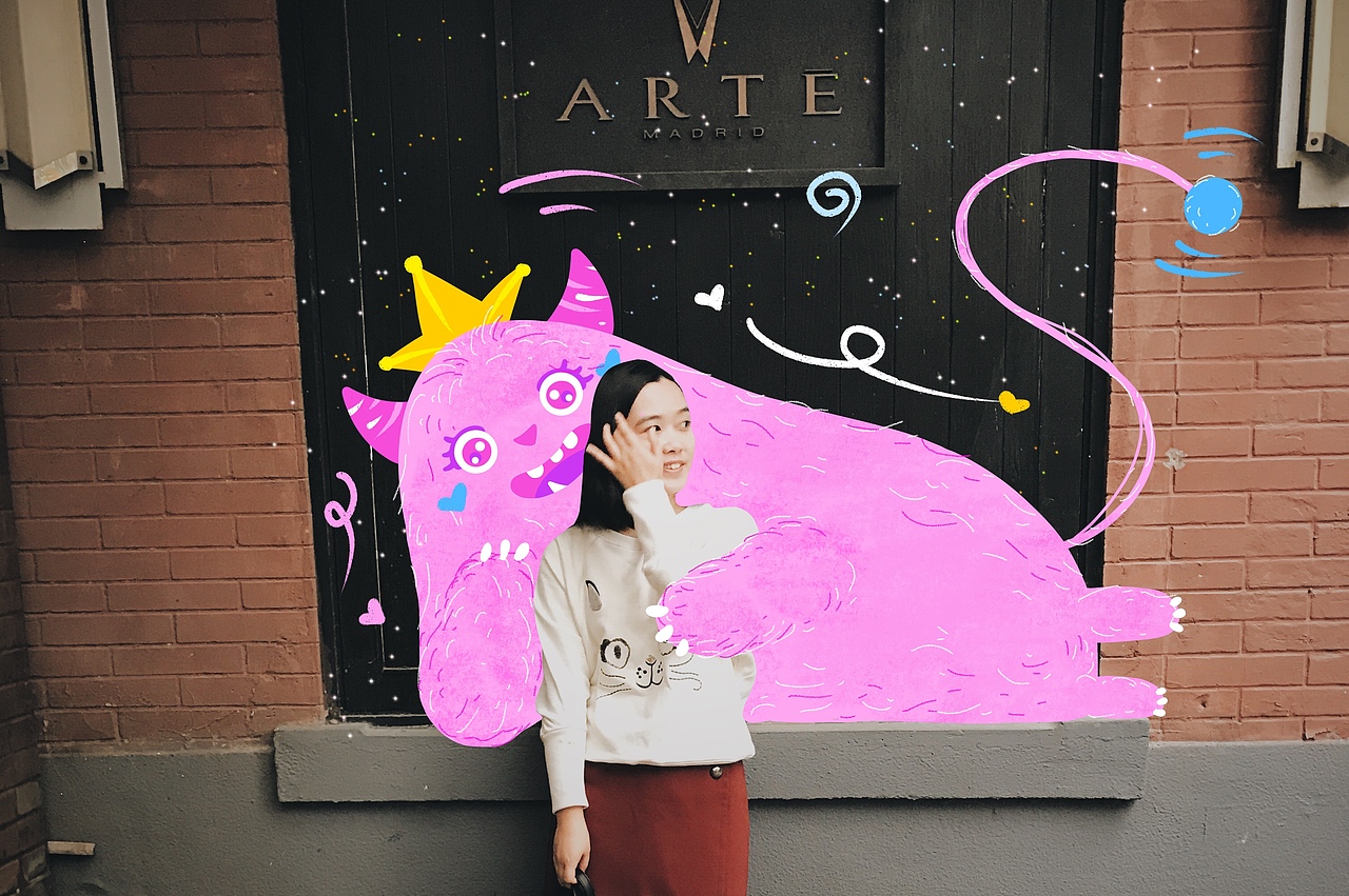 小怪兽来啦！（图ZMTk1MTQ1Nzky） - 新锐潮流插画 - 站酷设计师太阳野鹿原创素材 - 站酷ZCOOL