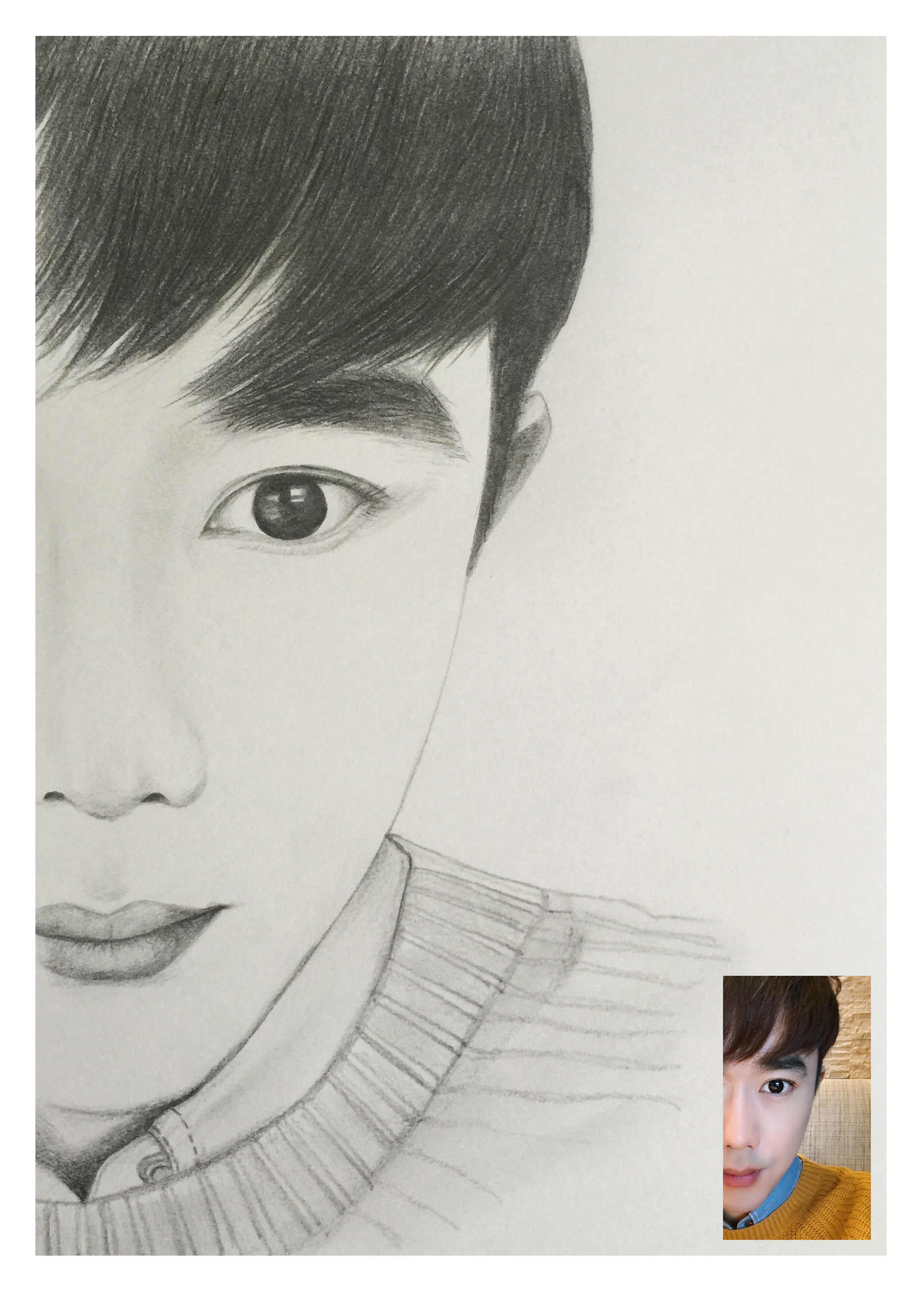 人像照片临摹手绘稿