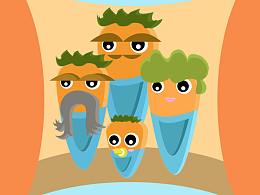 卡通人物飛飛飛