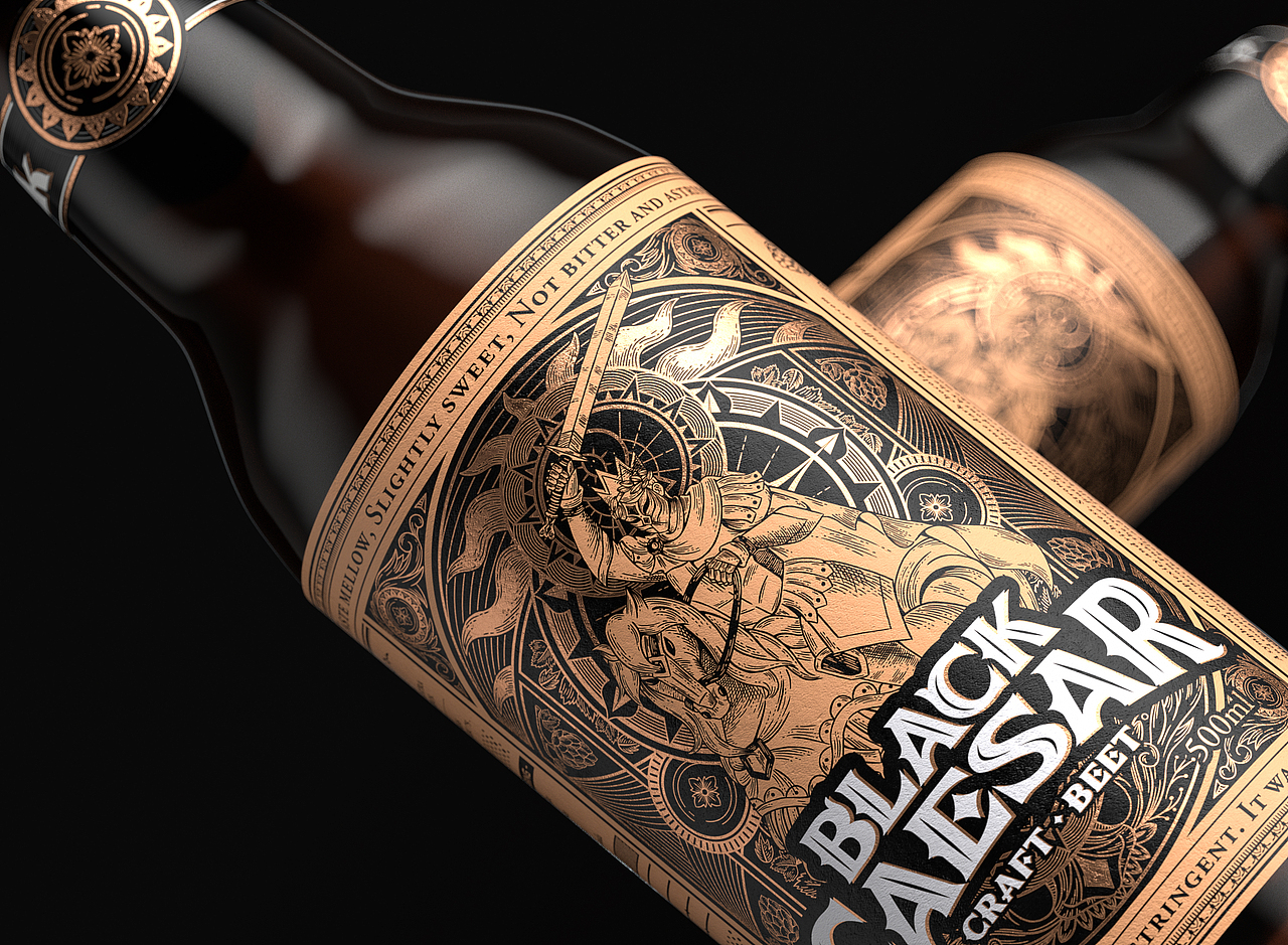 黑凯撒啤酒包装设计（图ZMjQwMTc3NjI0） - 包装 - 站酷设计师胡晓波设计原创素材 - 站酷ZCOOL