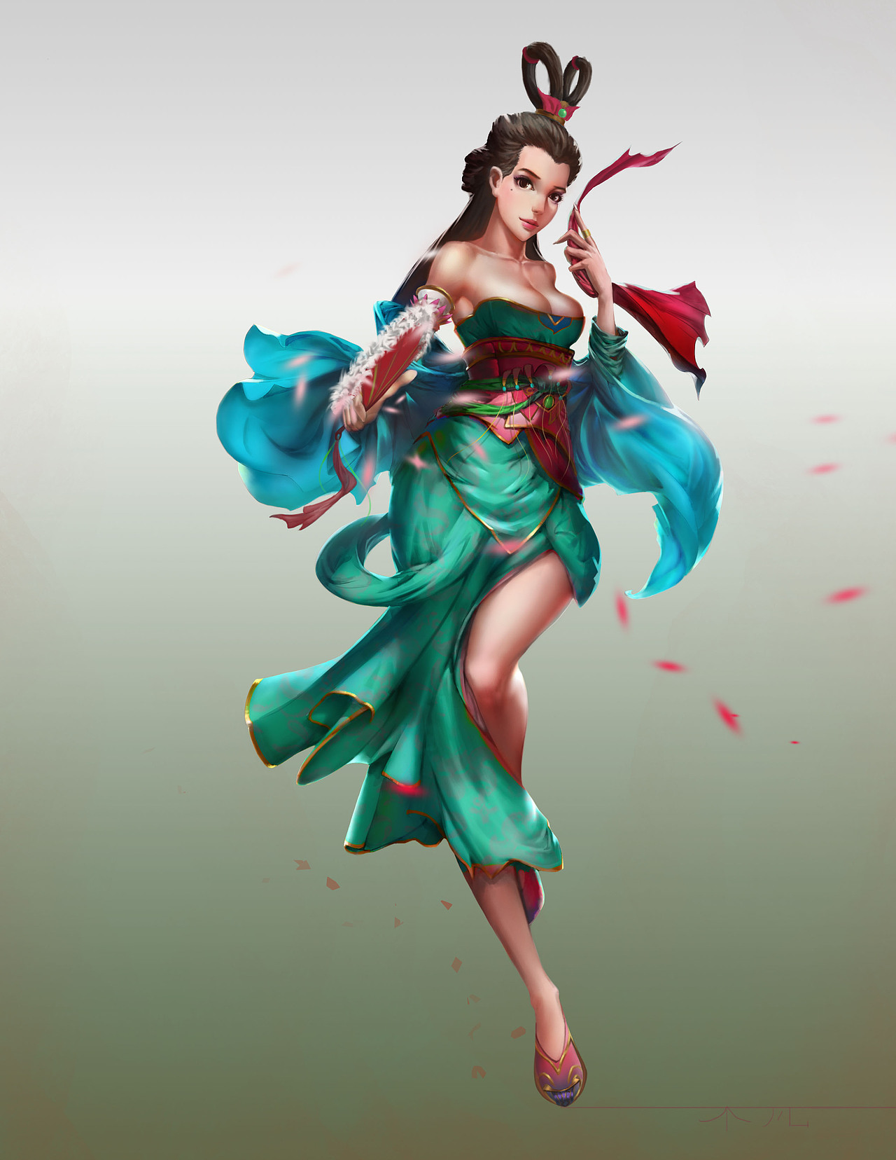 日本舞姬 原画设定 仙女 美女 游戏原画