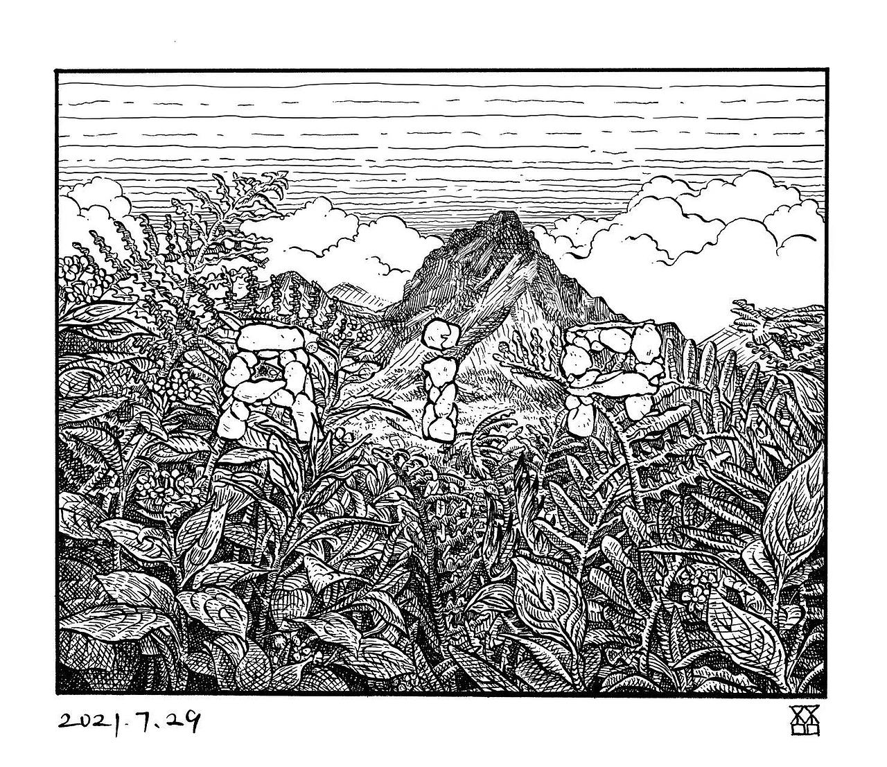 黑白插画创作练习（图ZMjgxNDU1NzE2） - 创作习作 - 站酷设计师李安朔原创素材 - 站酷ZCOOL