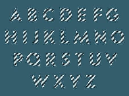 Outlines时髦的虚线造型字体