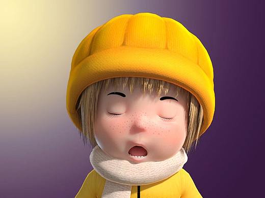 建模 三维卡通 小女孩 毕设 动画人物 三维建模