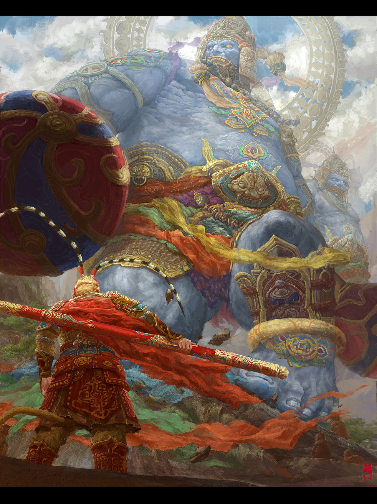 也想到了一个辨别天上神仙等级的方法,京剧装束越浓艳神将的等级越高