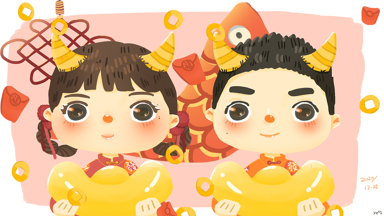 愿新年胜旧年（图ZMjM3NDU3MDY0） - 创作习作 - 站酷设计师YEE199原创素材 - 站酷ZCOOL