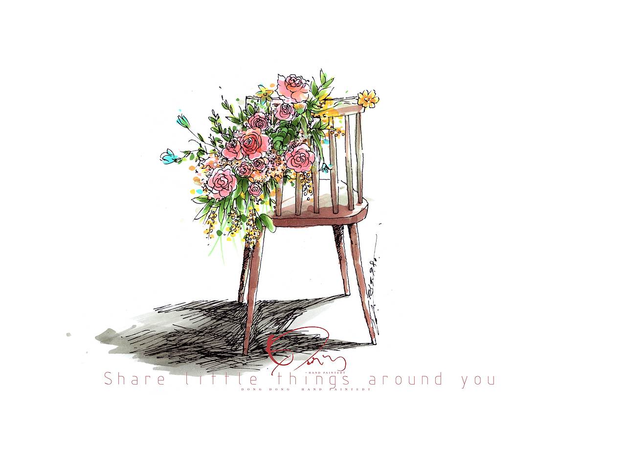 花艺手绘（图ZMTgwMzY4ODky） - 绘画 - 站酷设计师咚咚婚礼手绘原创素材 - 站酷ZCOOL