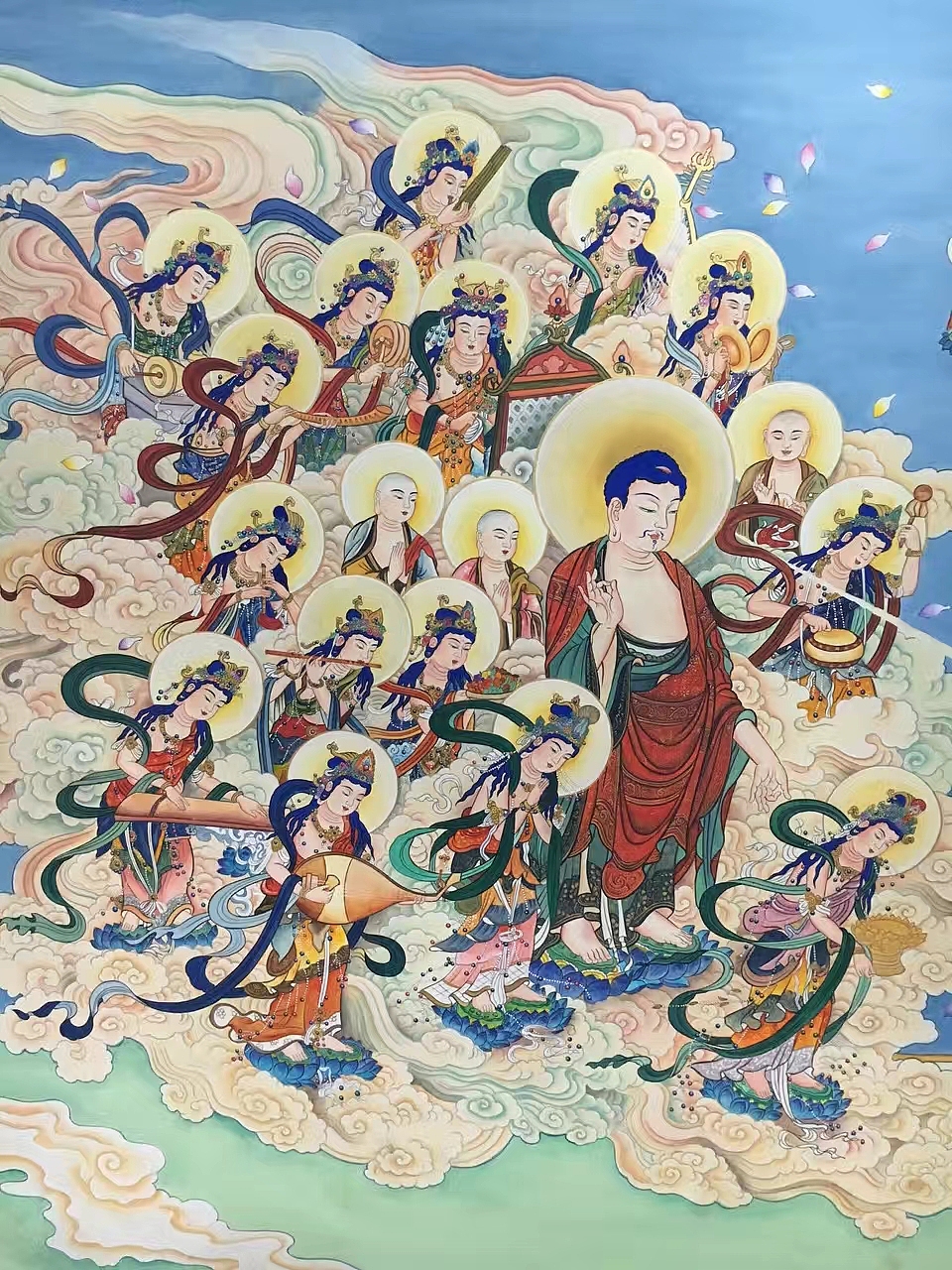 圆通圣寺西方极乐净土接引图