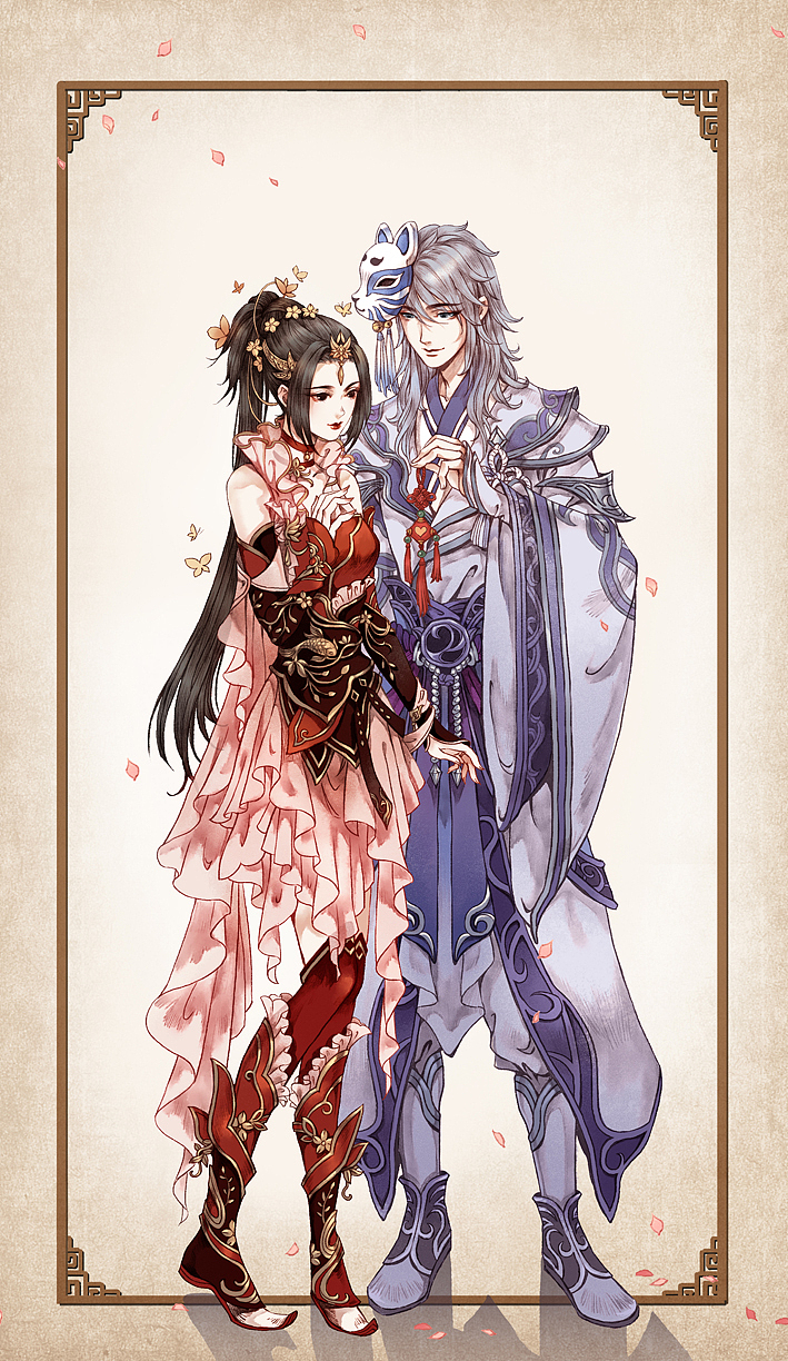 倩女幽魂六周年全家福（图ZNzczMzU3NTY=） - 商业插画 - 站酷设计师古戈力1原创素材 - 站酷ZCOOL