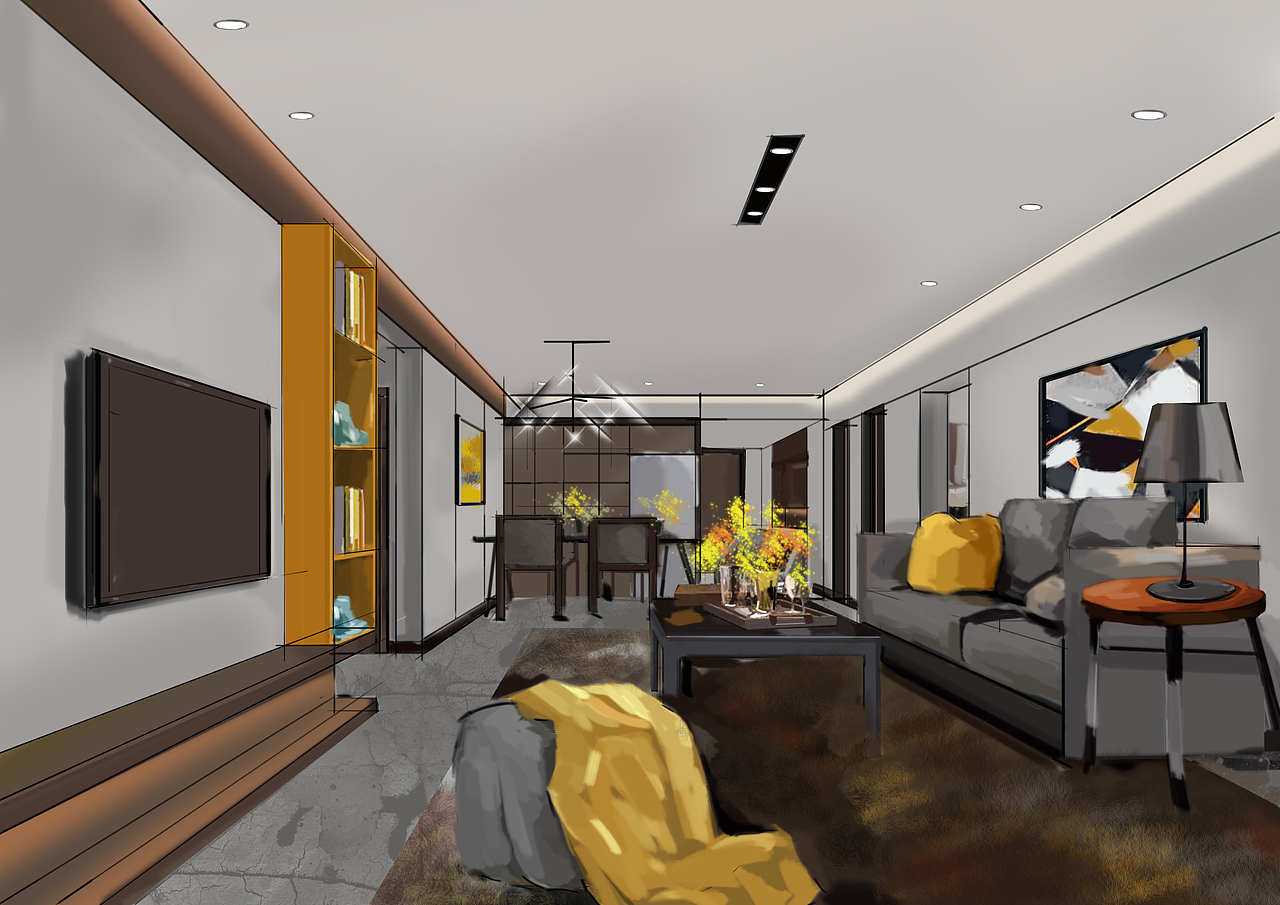 sketchupbook 加手绘版作品（图ZMTEzMzc0NTc2） - 家装设计 - 站酷设计师jennyjuan原创素材 - 站酷ZCOOL