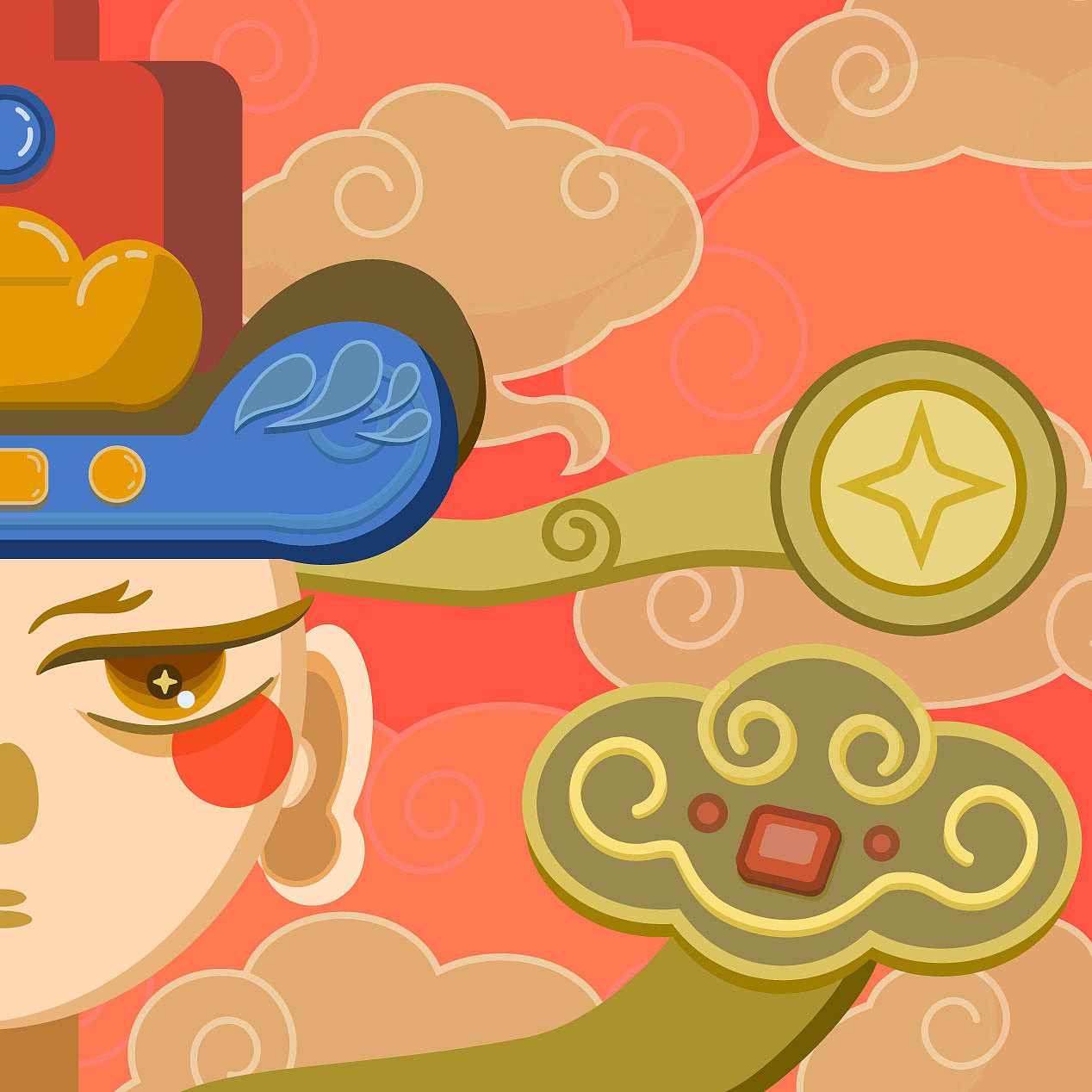 国风系列插画（图ZMjA1Nzc5NTg0） - 图案 - 站酷设计师小小young原创素材 - 站酷ZCOOL