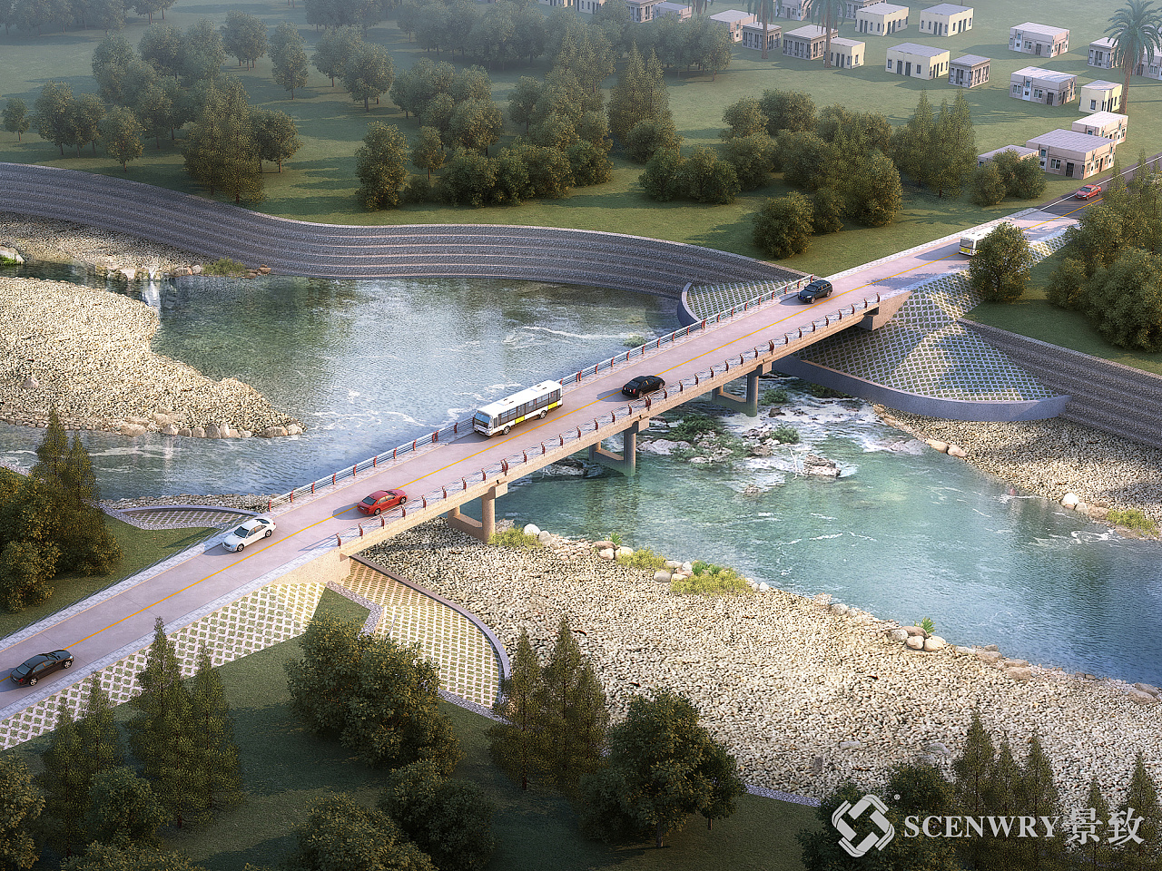 道路效果图-桥梁效果图|三维|建筑/空间|浙江景致视觉 - 原创作品