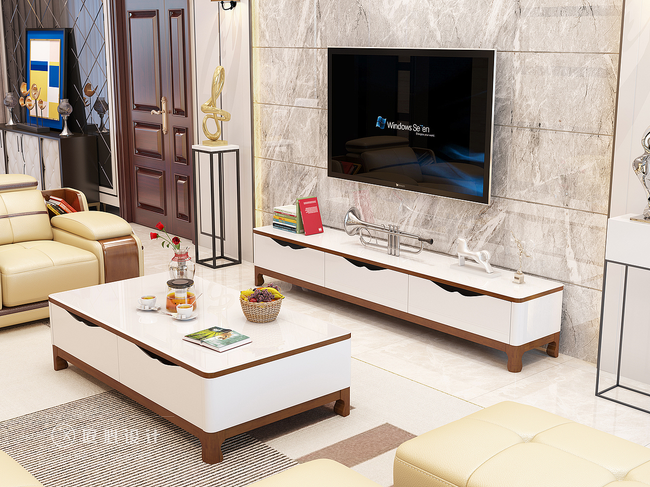 一套皮沙发创作（图ZMTE2NDQzNDI4） - 家装设计 - 站酷设计师Judy__518原创素材 - 站酷ZCOOL