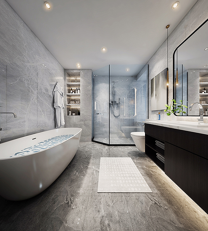 瀚海晴宇216平四室装修现代简约风格装修样板间设计