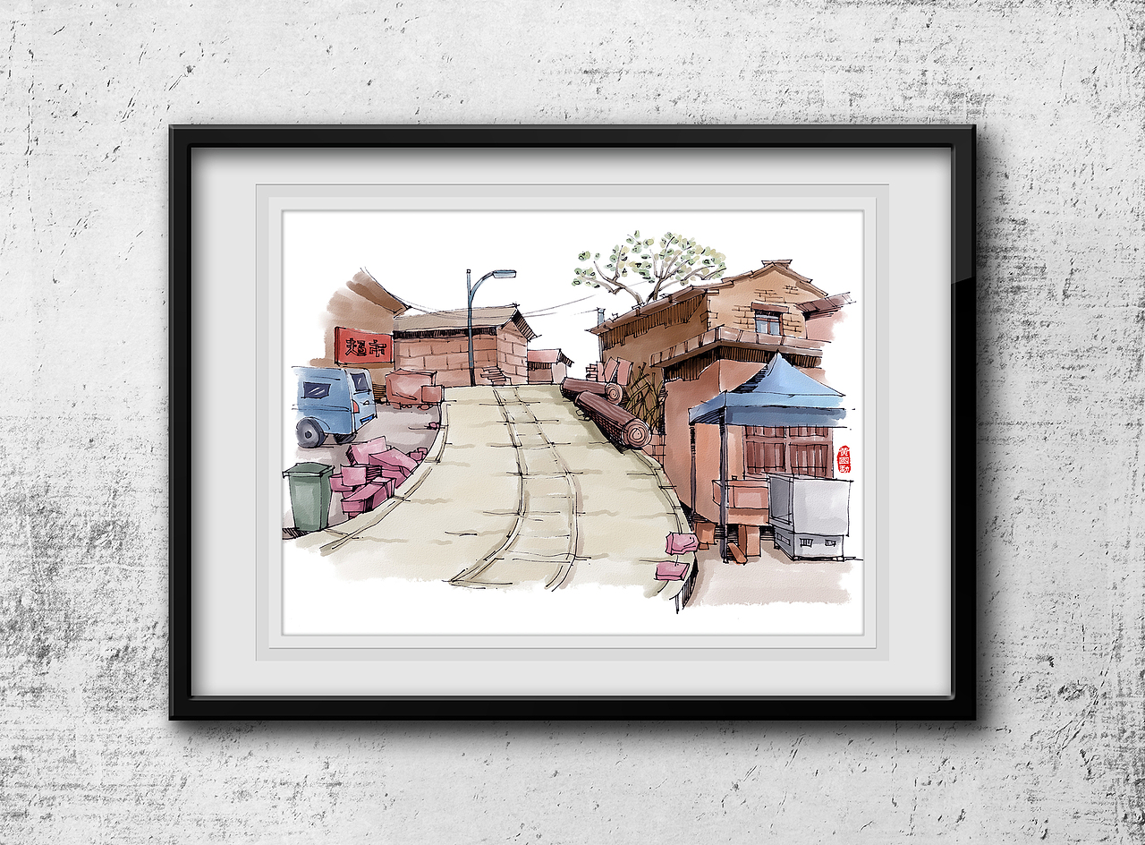 太行石板巖村（圖ZOTk2NzMwOTY=） - 創(chuàng)作習(xí)作 - 站酷設(shè)計師Graymon原創(chuàng)素材 - 站酷ZCOOL