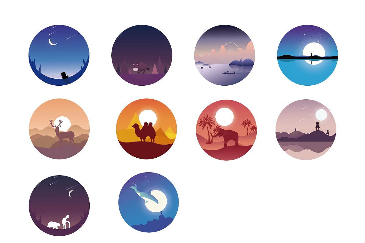 插画图标（图ZMTY3MDYwMTA4） - 艺术插画 - 站酷设计师XQ777原创素材 - 站酷ZCOOL