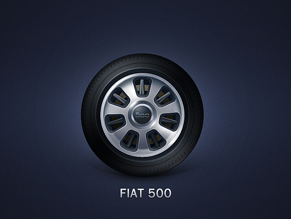 fiat 500轮胎（图ZMTEzOTk1MzI=） - 图标 - 站酷设计师Pande设计师原创素材 - 站酷ZCOOL