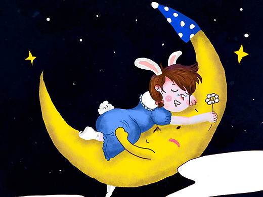 月亮上的贪睡女孩（个人主页-ZMzU1NzIyODg=） - 创作习作 - 站酷设计师MoMoGa原创手绘原创素材 - 站酷ZCOOL