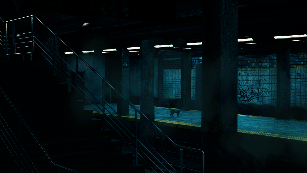 The subway at midnight