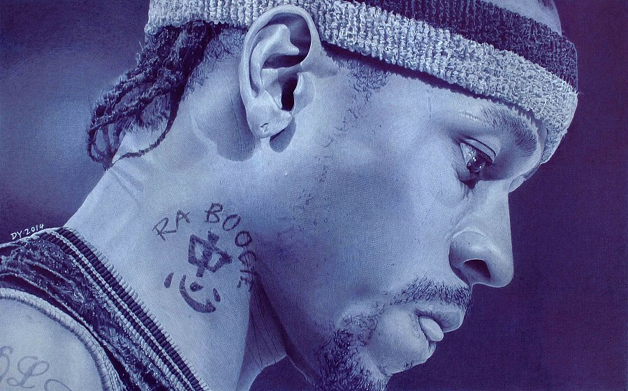 圆珠笔肖像——Allen Iverson