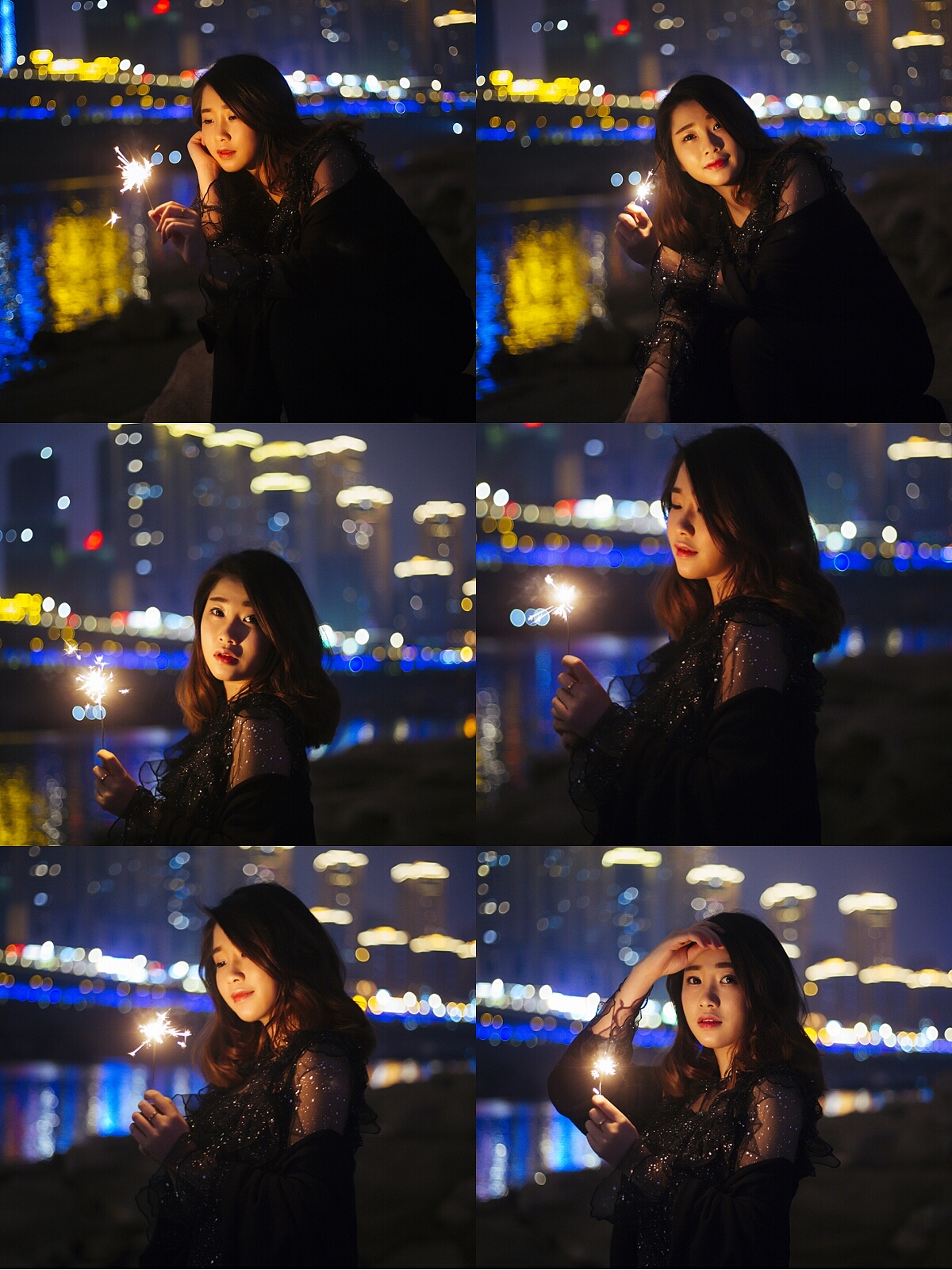 烟花夜景人像（图ZMTA2OTU1NjY4） - 人像摄影 - 站酷设计师小红啊原创素材 - 站酷ZCOOL