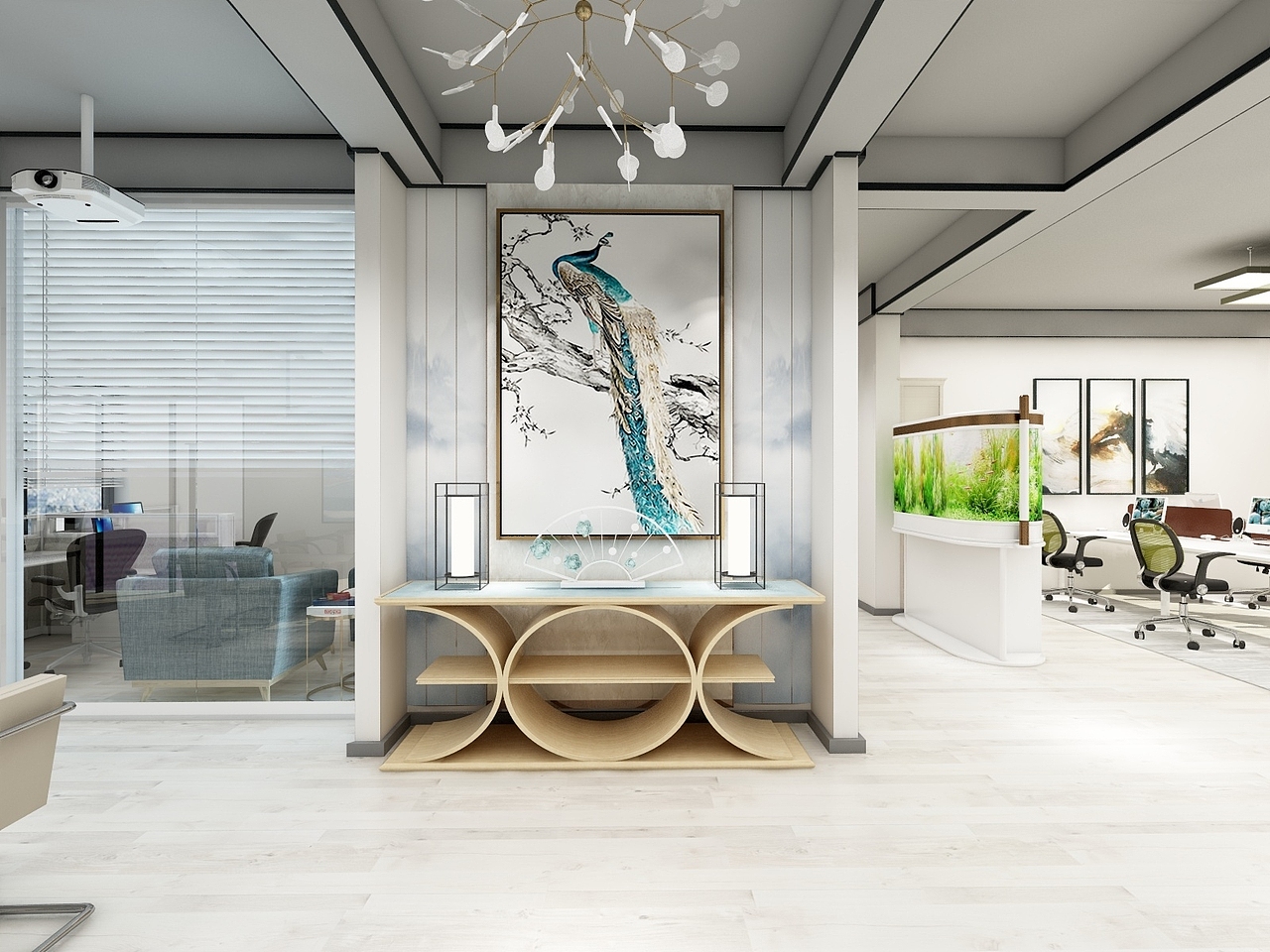 新中式家装改办公室