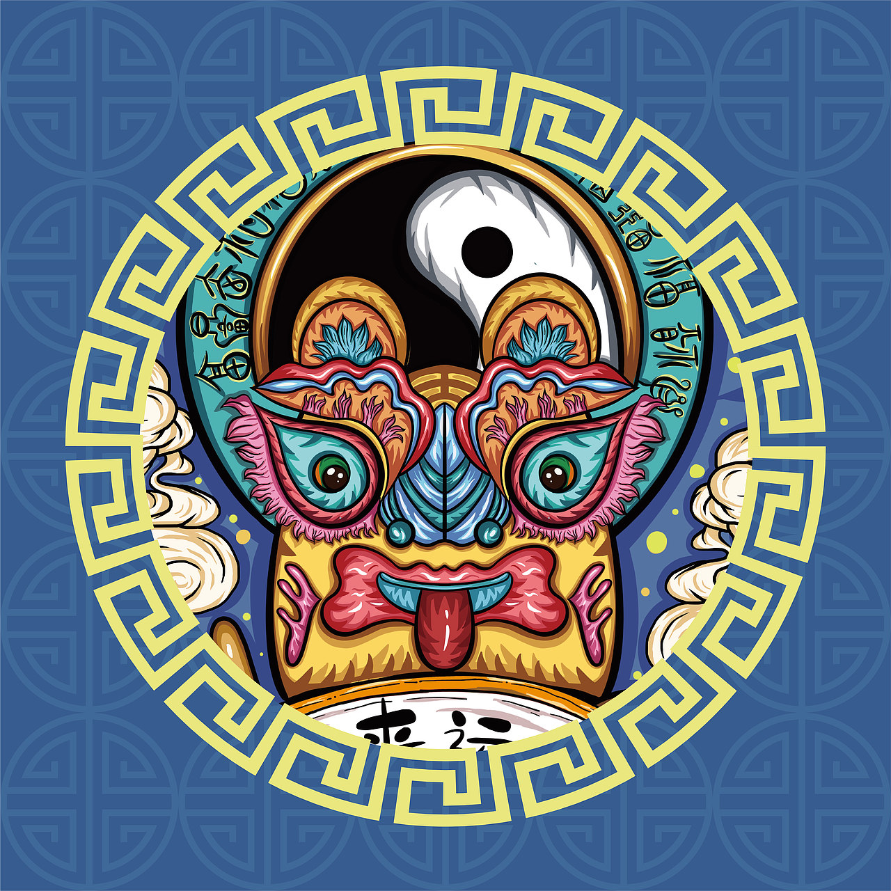 山西非遗布老虎插画设计-饮食文化篇