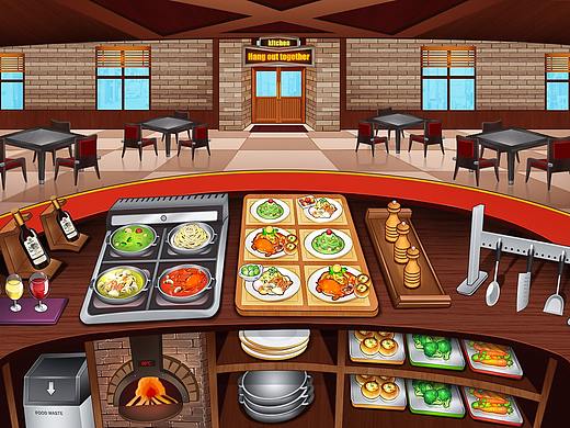 烹饪游戏原创界面场景UI