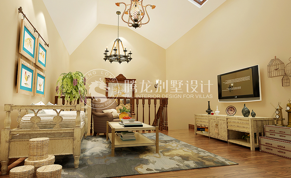 时代御湖美式风格别墅装修效果图