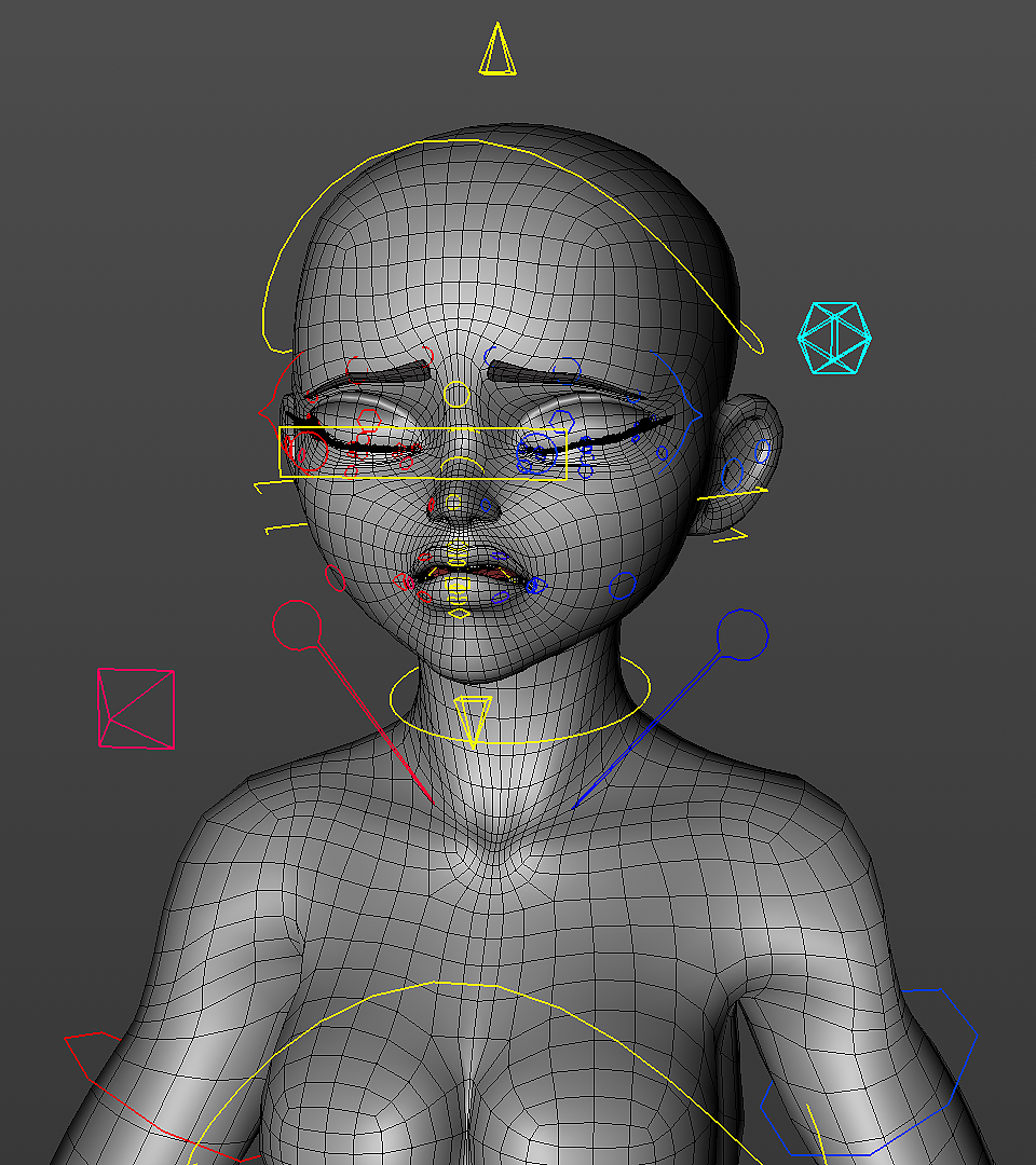 C4D角色面部和身体高级绑定