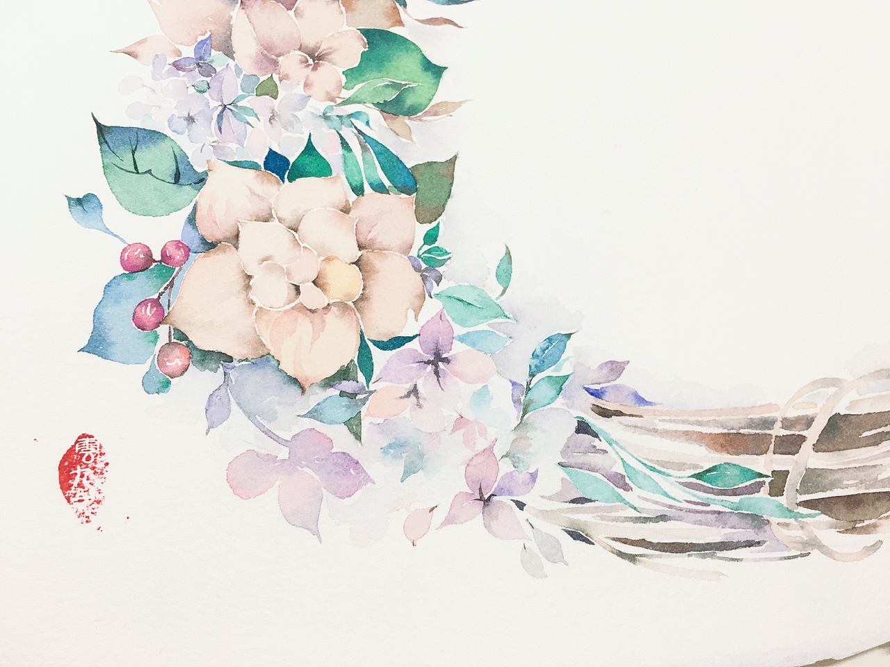 水彩花（图ZODAyNTgyOTY=） - 创作习作 - 站酷设计师幻想气泡水原创素材 - 站酷ZCOOL