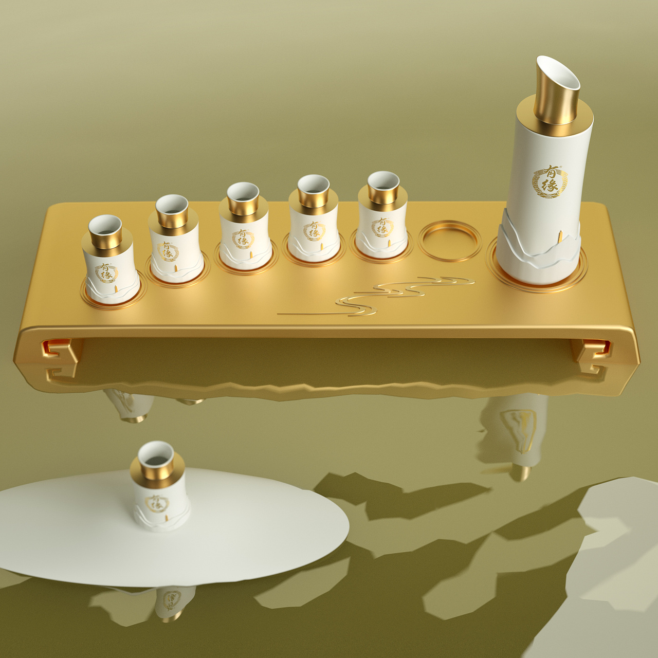 白酒酒具 · c4d|平面|包装|康想想 - 原创作品 - 站酷 (zcool)