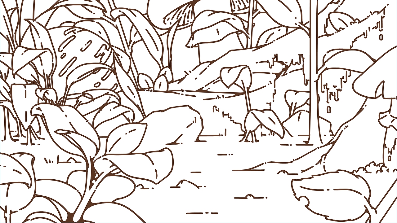 场景设计。小城。