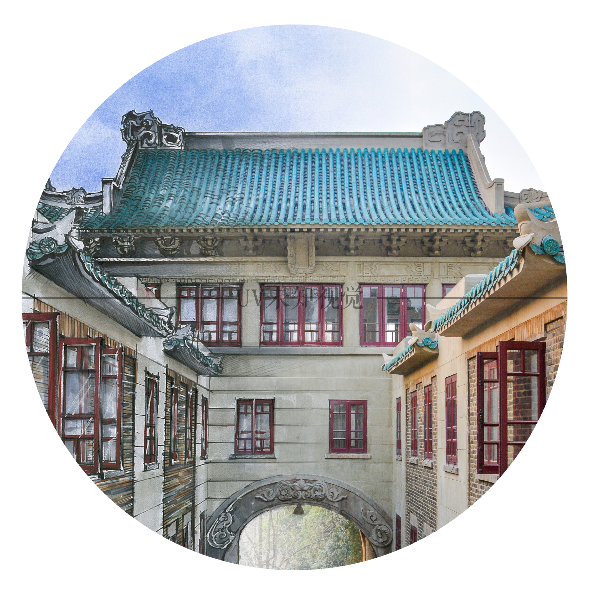 三月武大樱花季,手绘遇上摄影