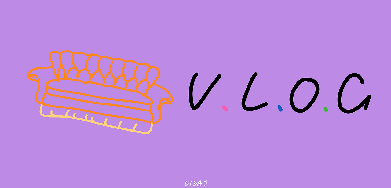 手绘美剧老友记背景/vlog背景