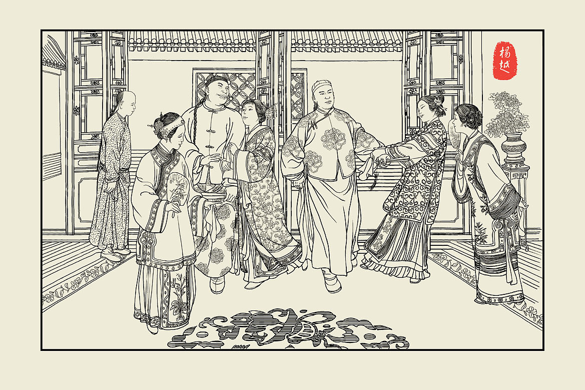 穿越 清代-连环画~插画（图ZNDM3ODI5MjA=） - 商业插画 - 站酷设计师杨越绘画原创素材 - 站酷ZCOOL