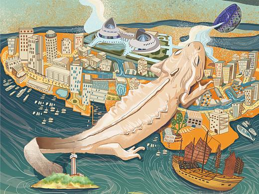 宁波北仑文旅创意插画